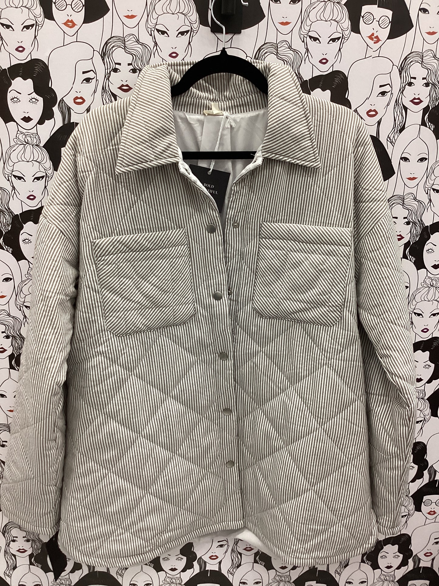 Neutral button up jacket
