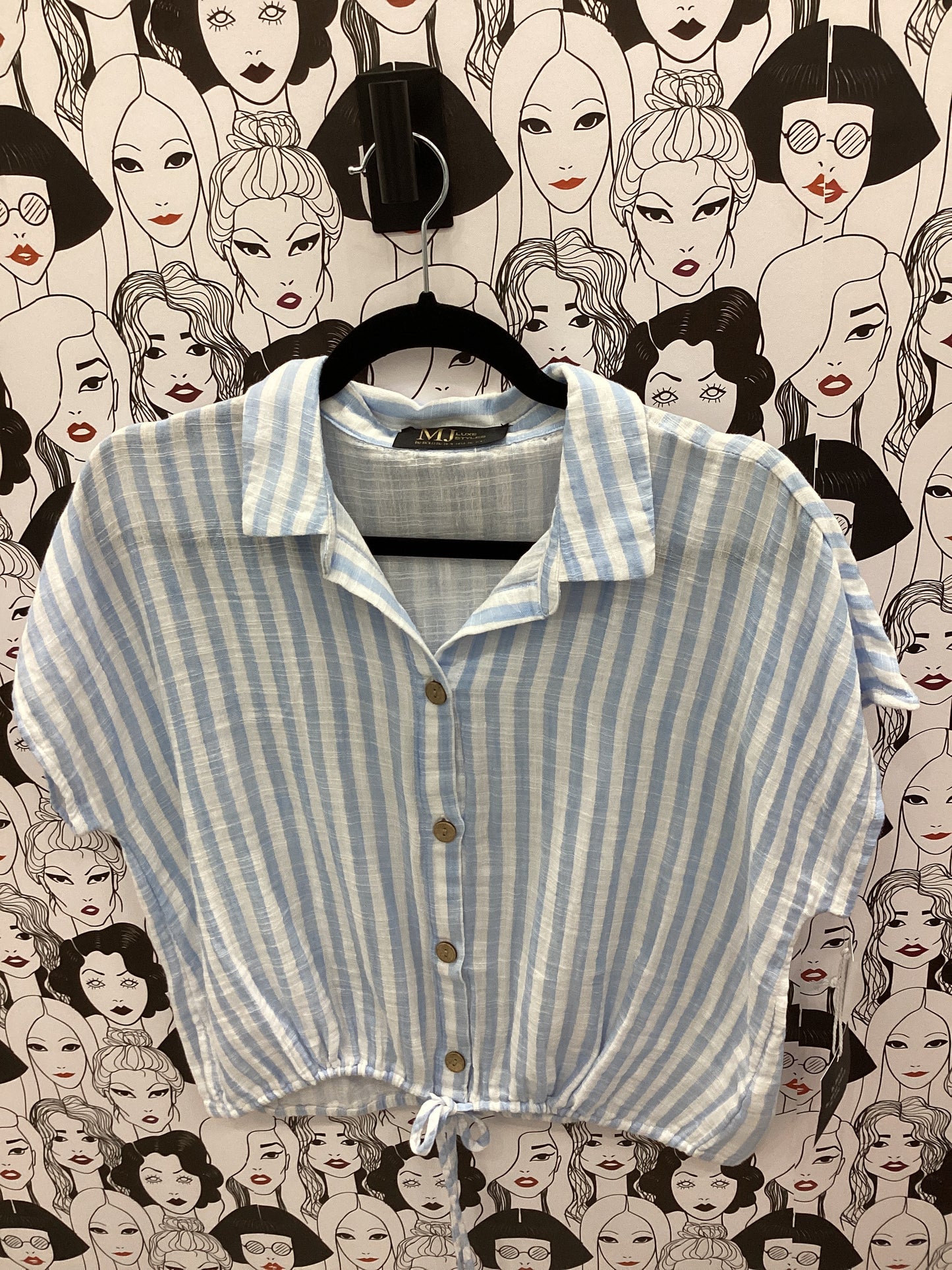 Blue striped blouse