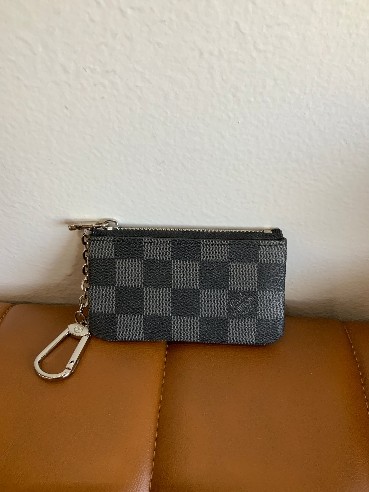 Luxury Black Checkered Coin Purse