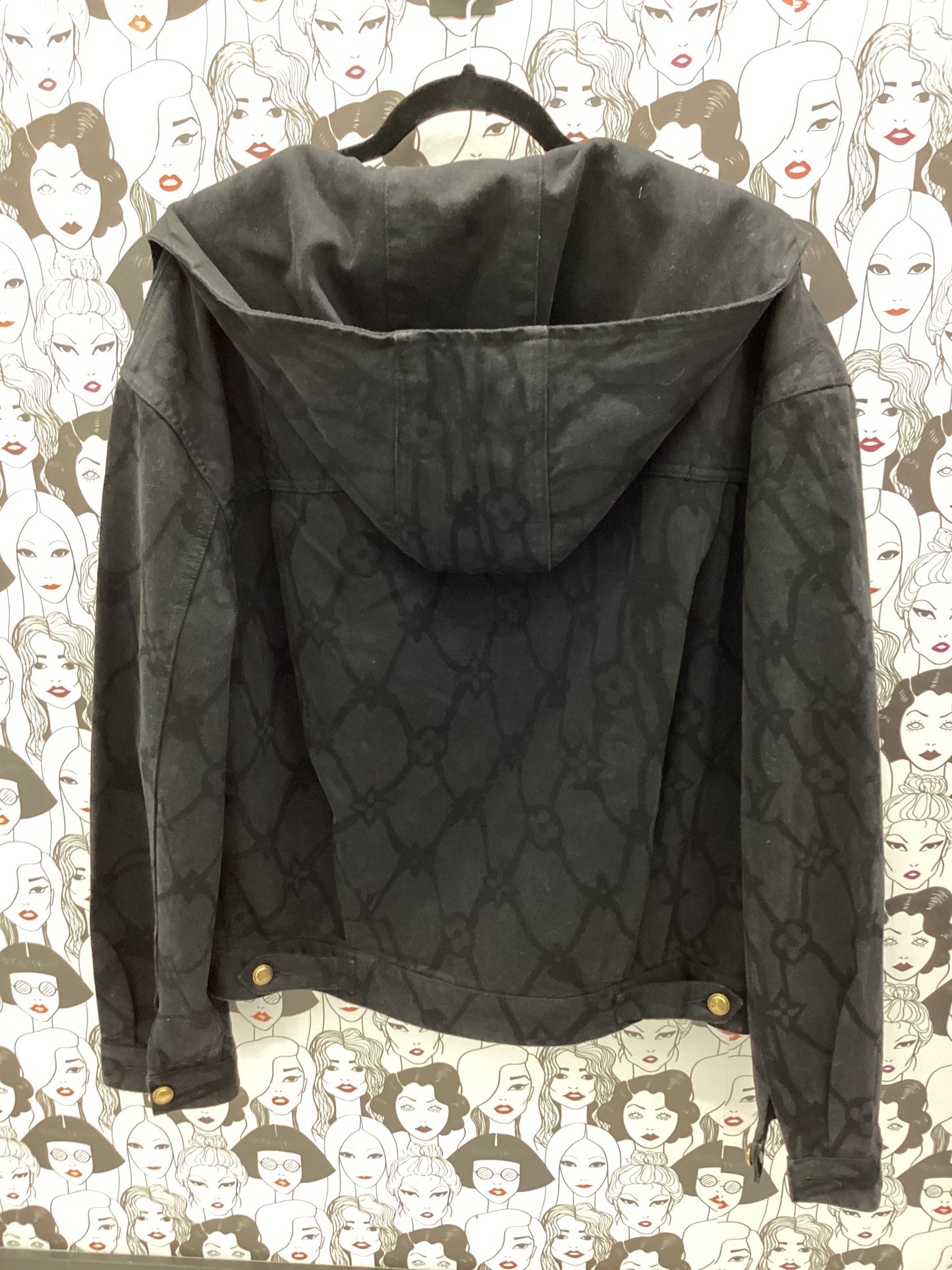 Luxury black denim jacket oversized