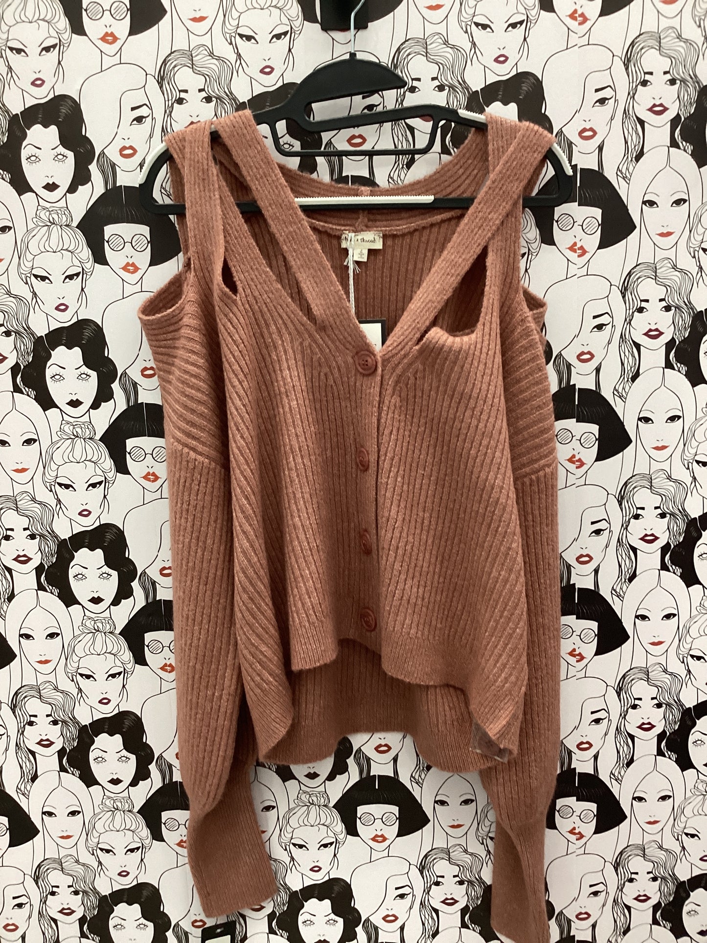 Dusty Rose Woven Sweater