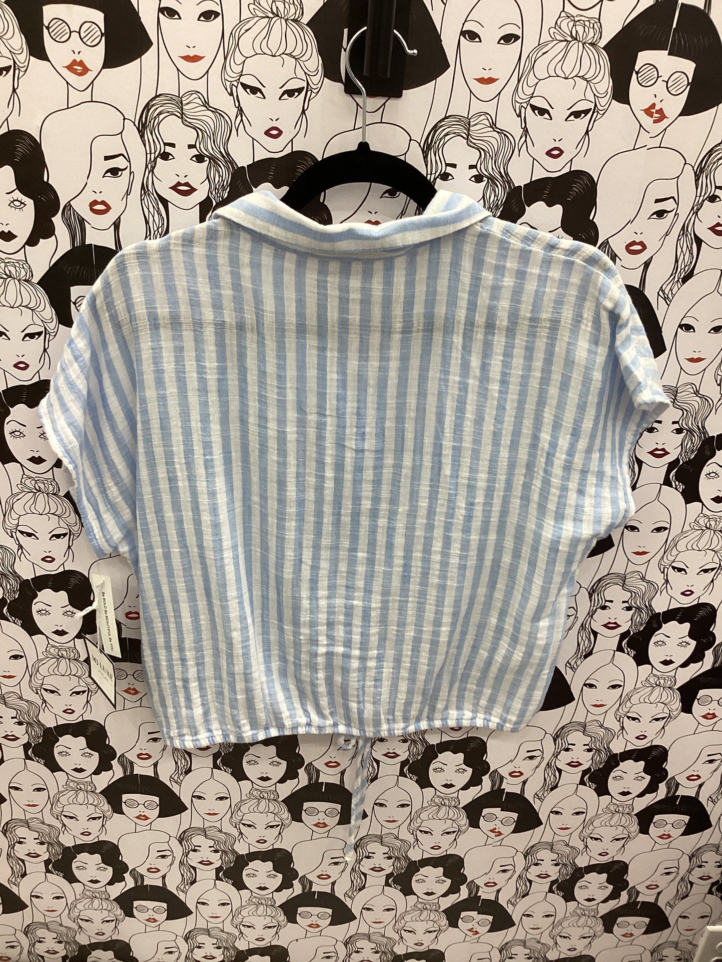 Blue striped blouse