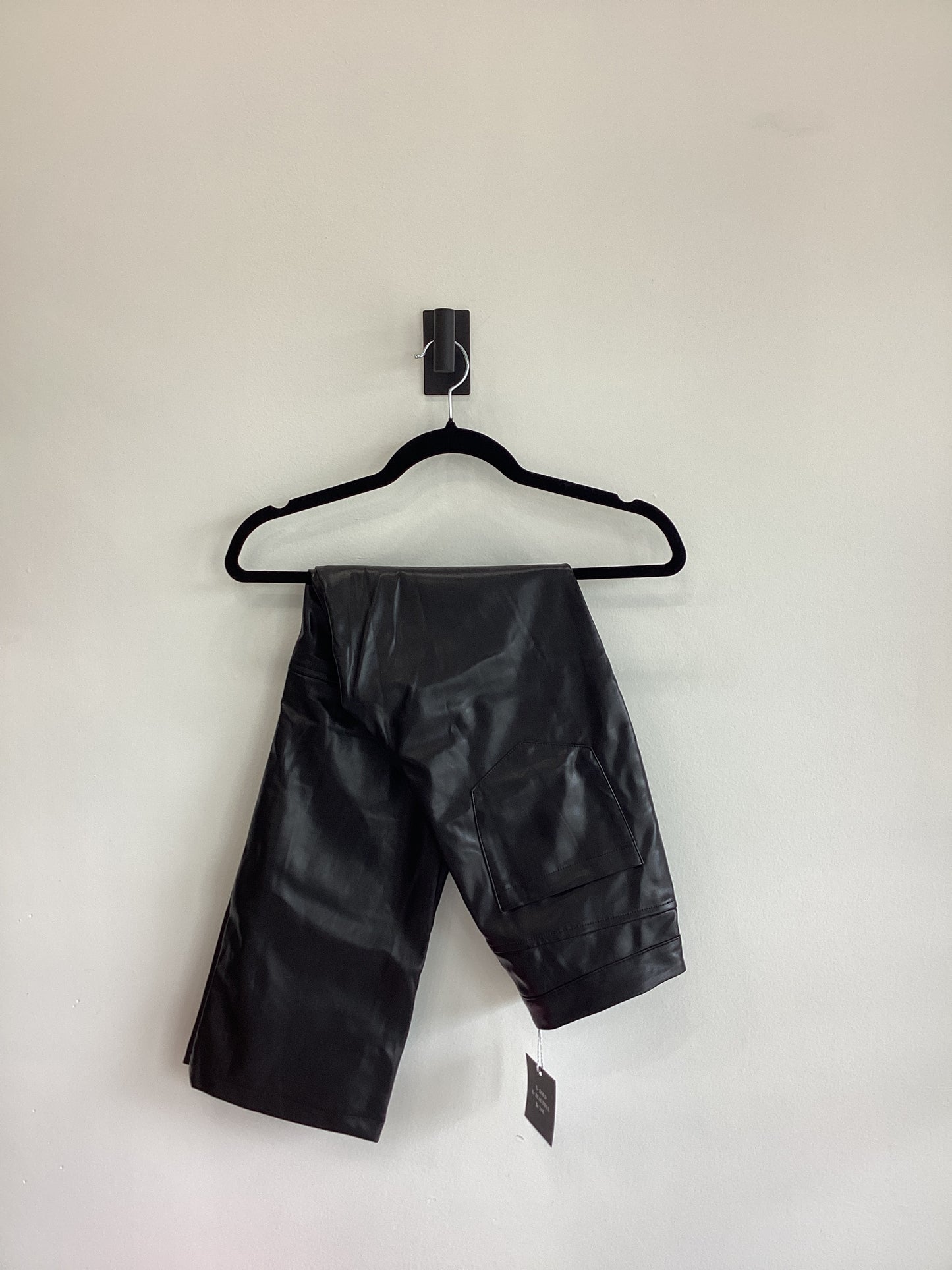 Black High-Waisted Faux Leather Pants