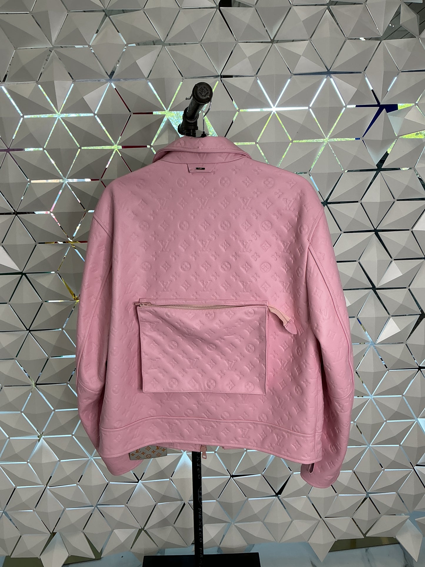 Luxury Pink Leather Jacket