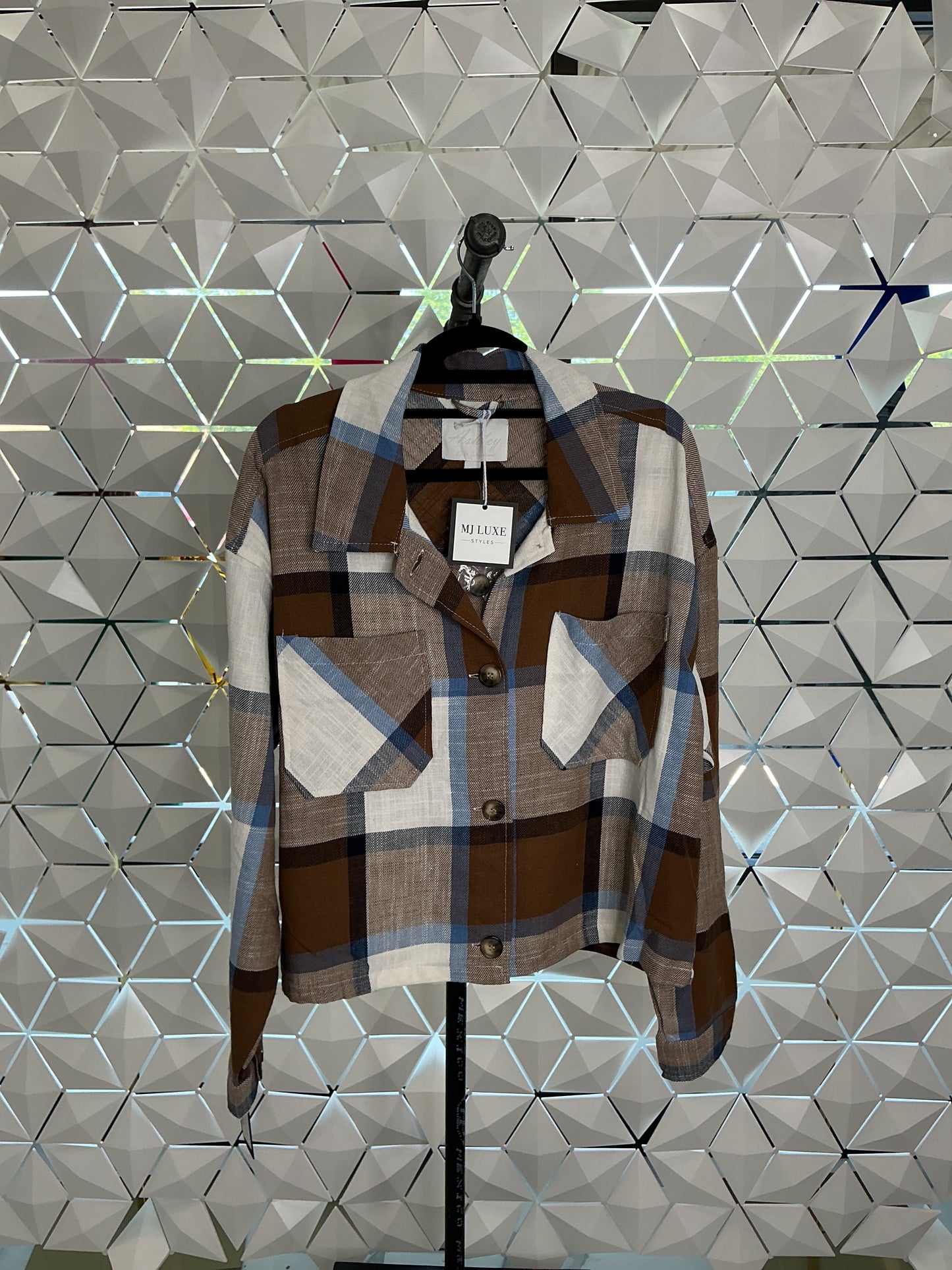 Plaid Cropped Shacket