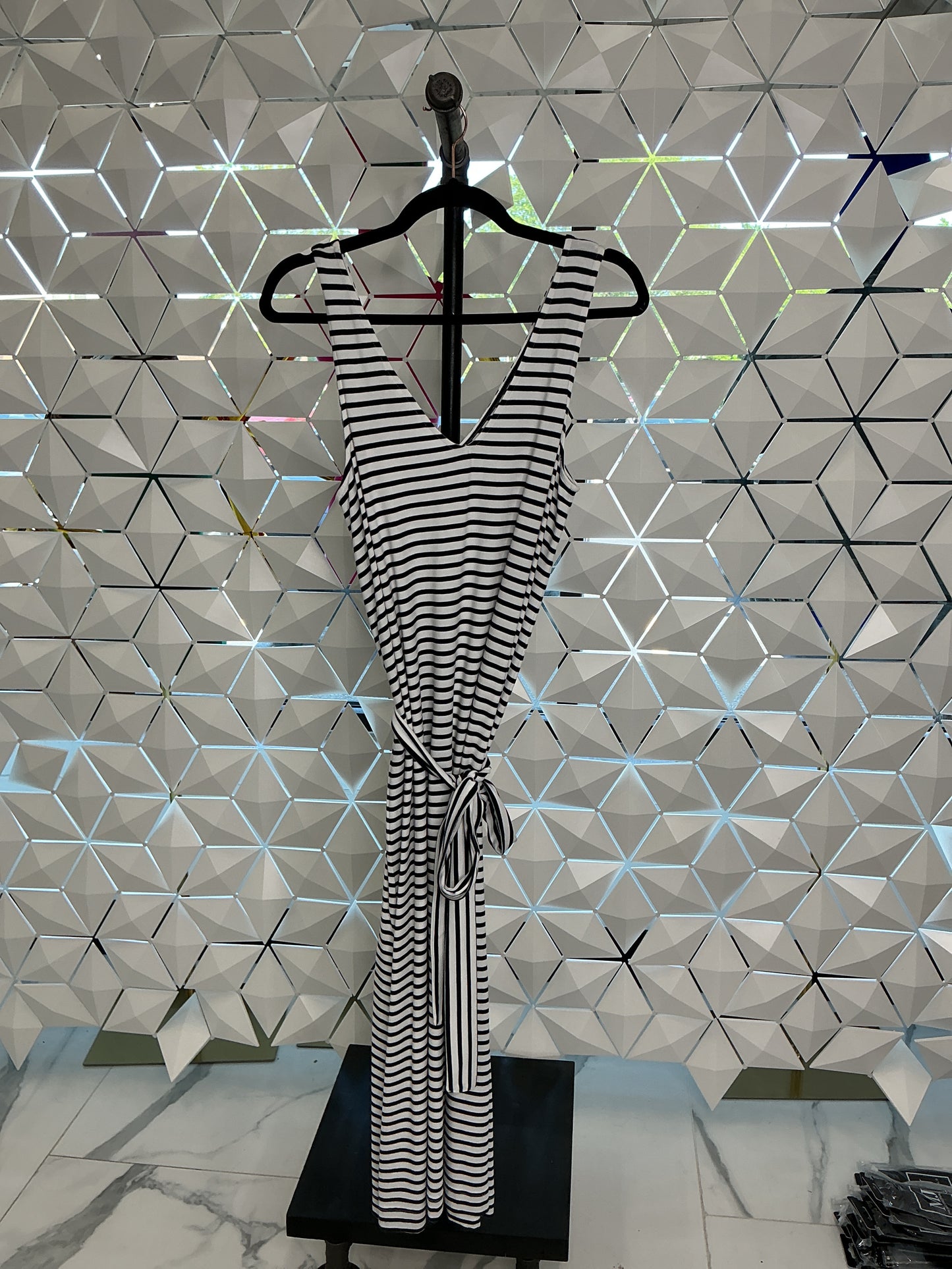 Luxury Striped Maxi Dress