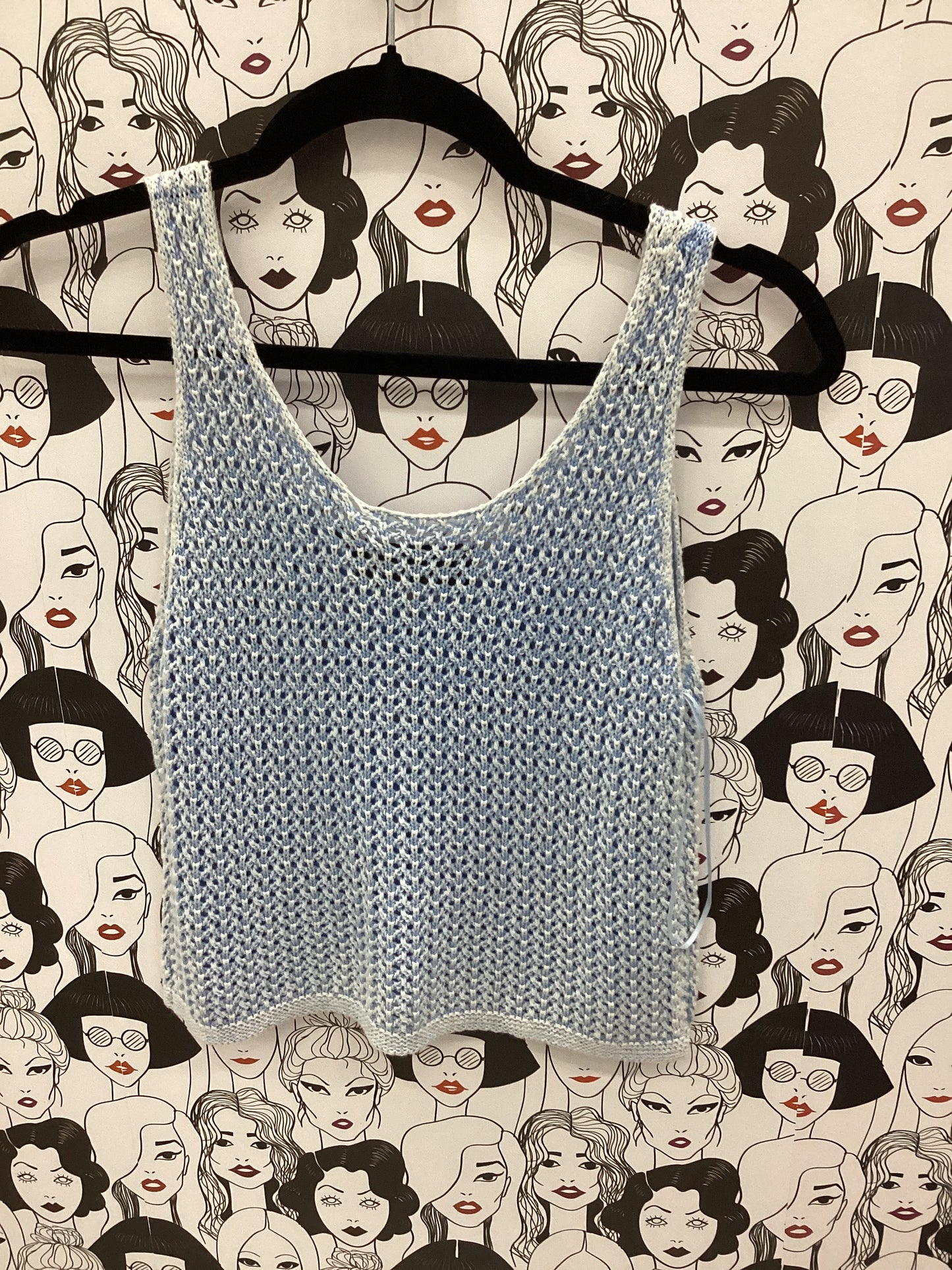 Light blue knitted top
