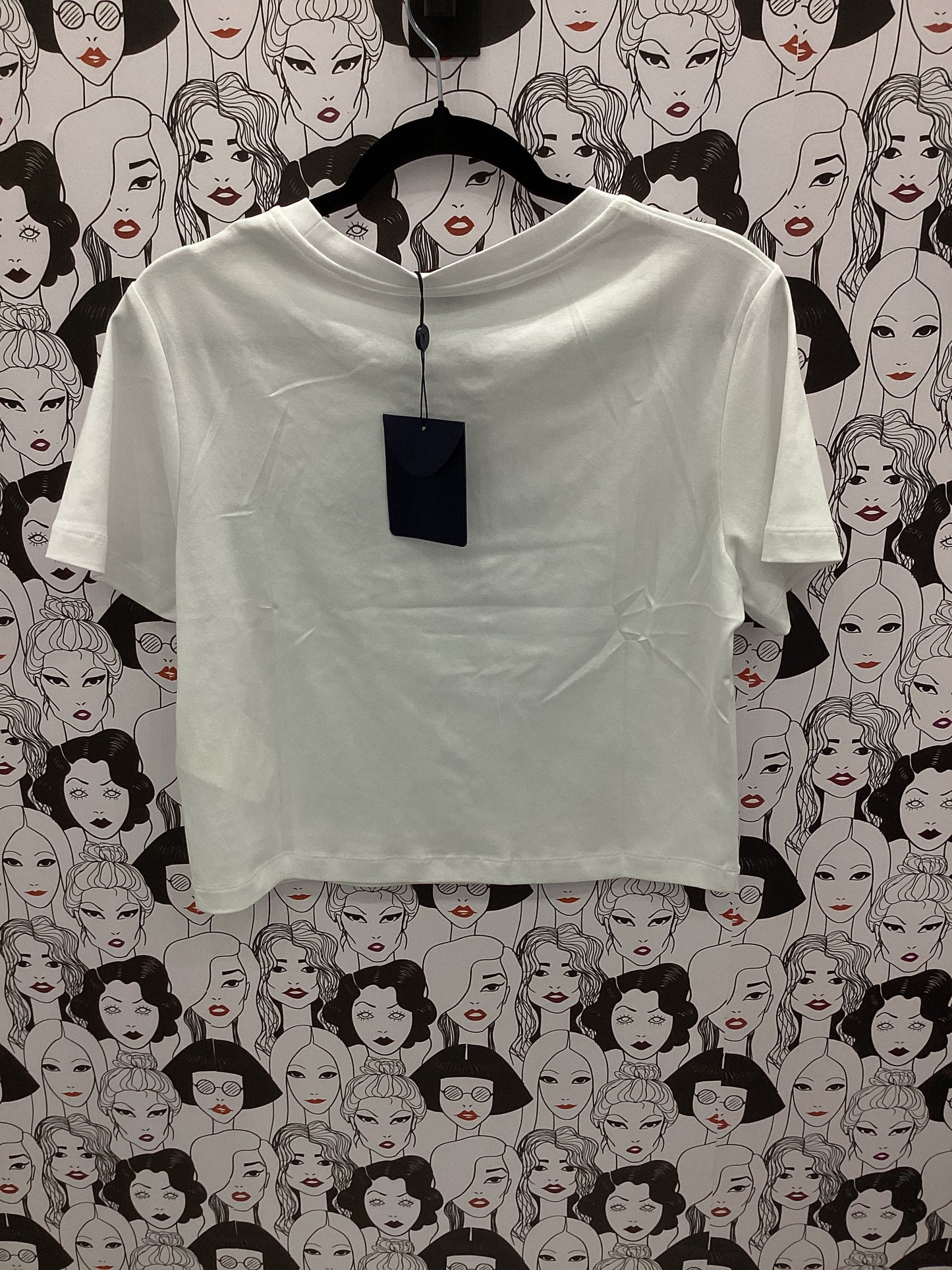 Luxury white crop tee