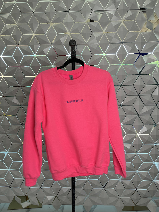 Hot Pink Luxe Crewneck Sweater