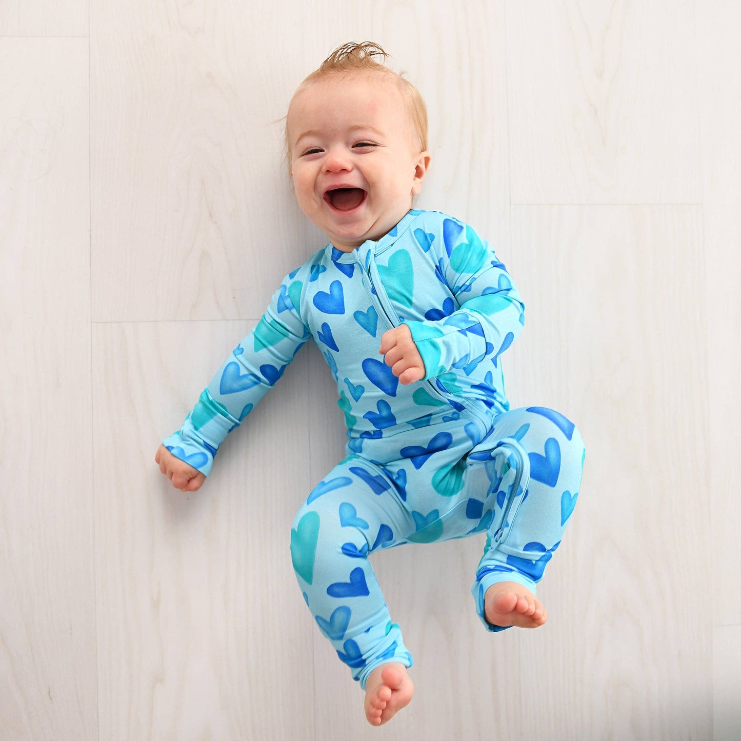 Cruz ZIP Valentines Day Bamboo One Piece Two Way Zipper Baby: 3-6m