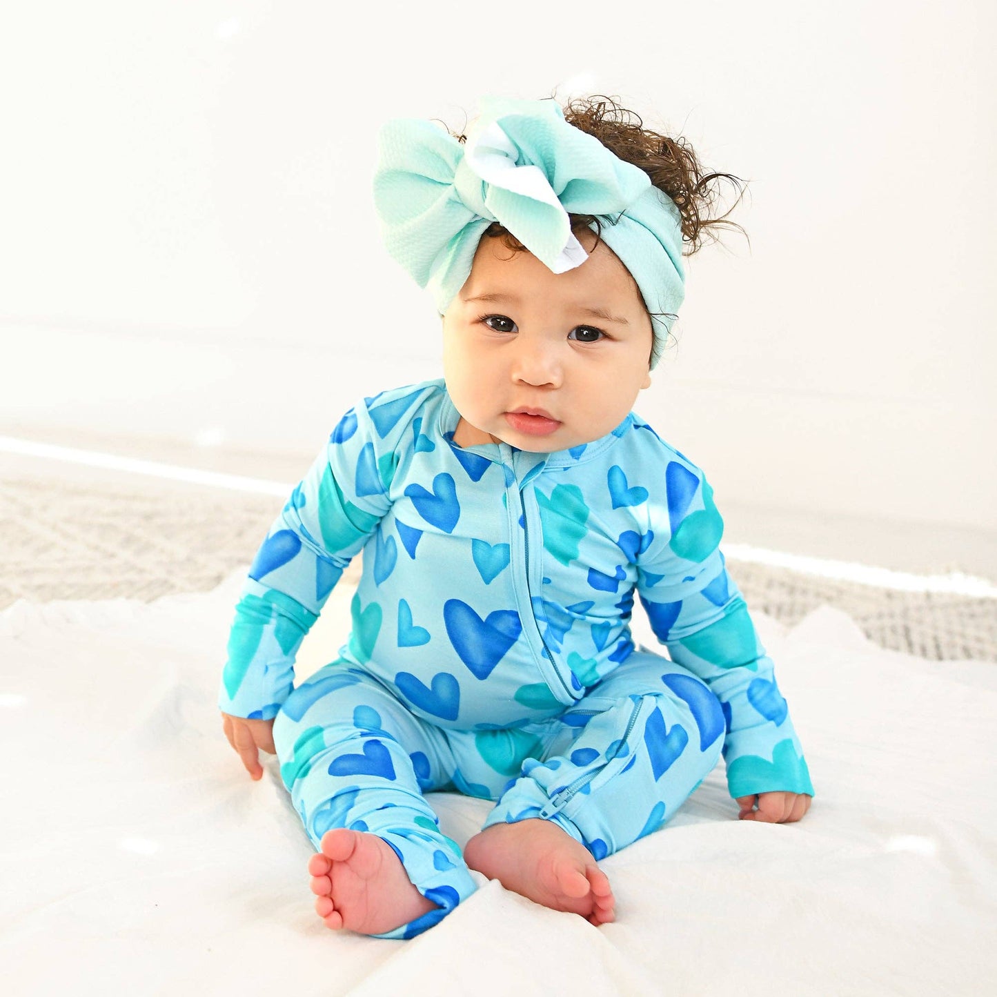 Cruz ZIP Valentines Day Bamboo One Piece Two Way Zipper Baby: 3-6m