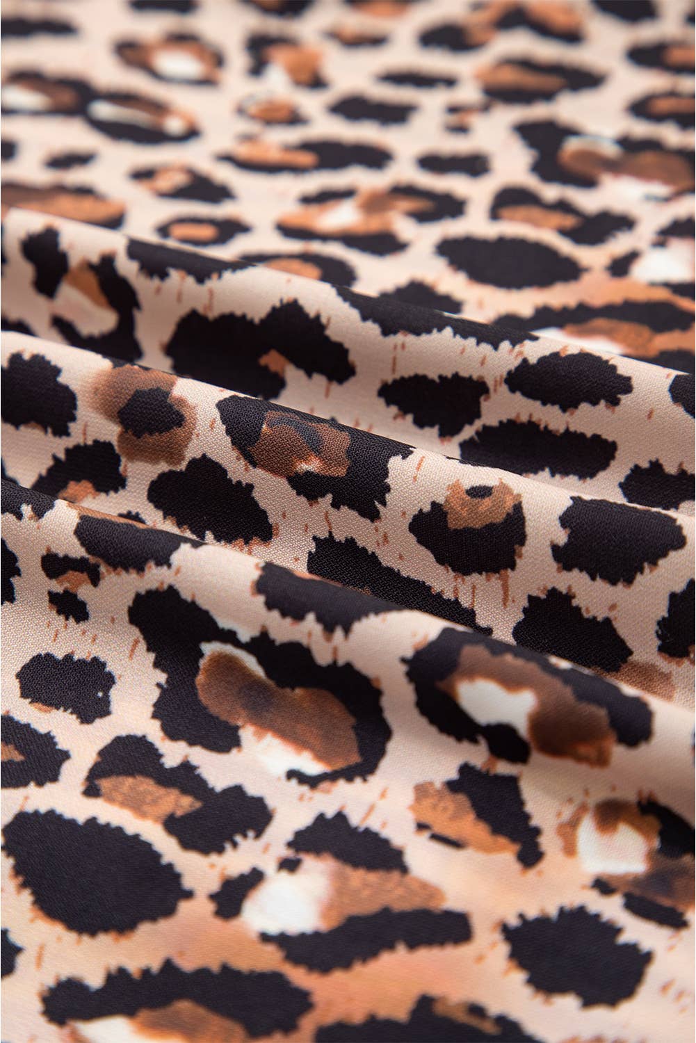 Spring 2026 Chic Contrast Leopard & Stripes Button Shirt: Sky Blue / L