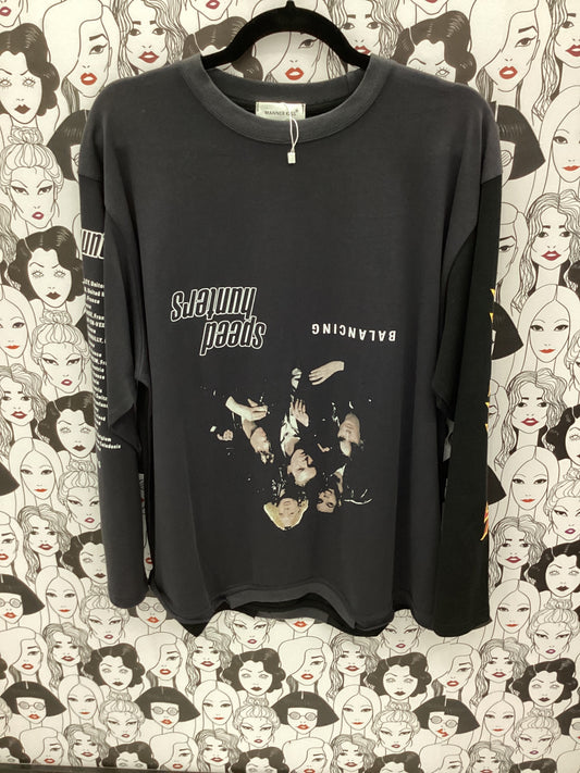 Luxury oversized graphic long sleeve