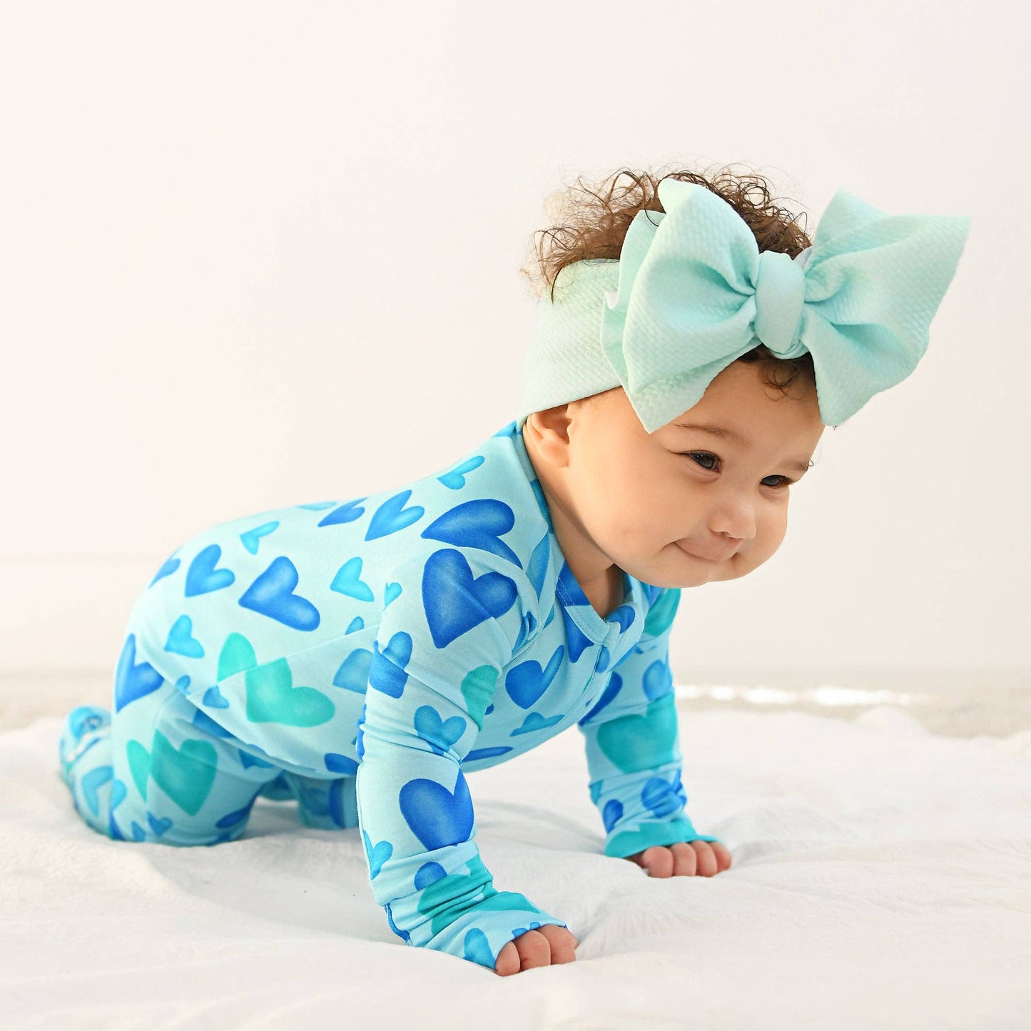 Cruz ZIP Valentines Day Bamboo One Piece Two Way Zipper Baby: 3-6m