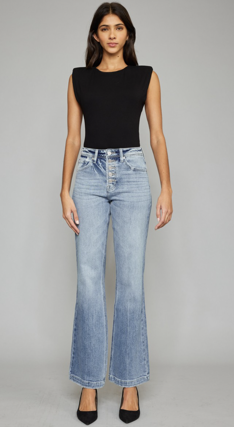 Kancan Premier High Rise Flare Jeans