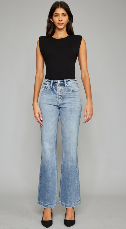 Kancan Premier High Rise Flare Jeans