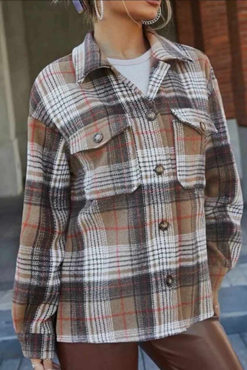 Brown Flannel Button Up