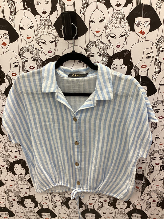 Blue striped blouse