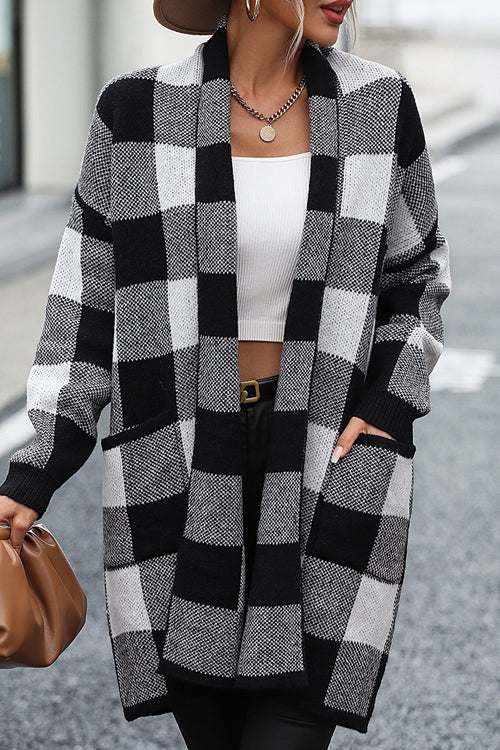 Patchwork Knitted Cardigan