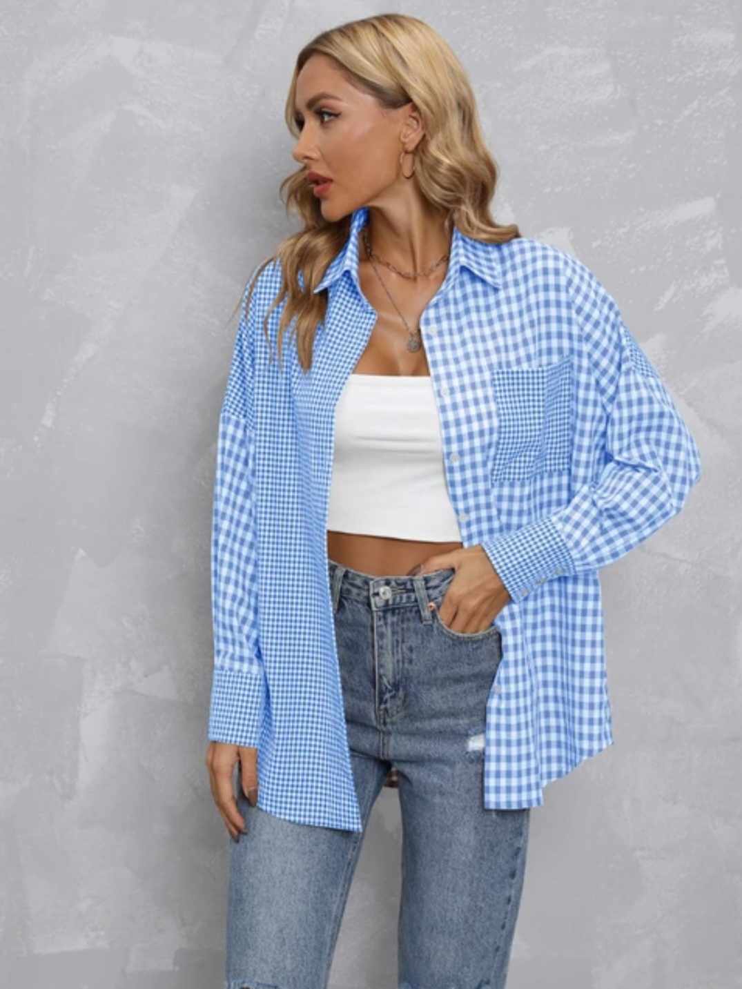 Blue Checkered Button Down