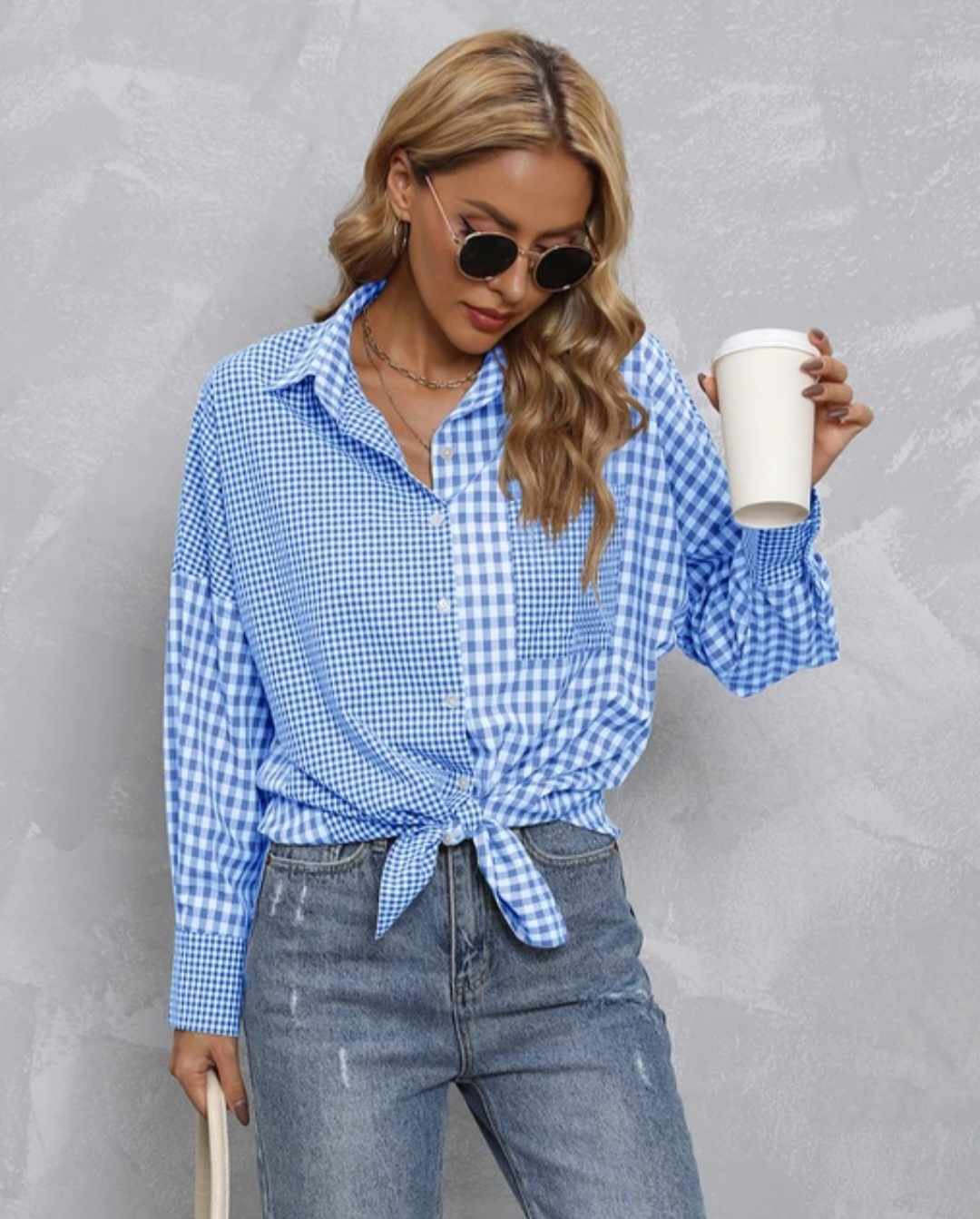 Blue Checkered Button Down