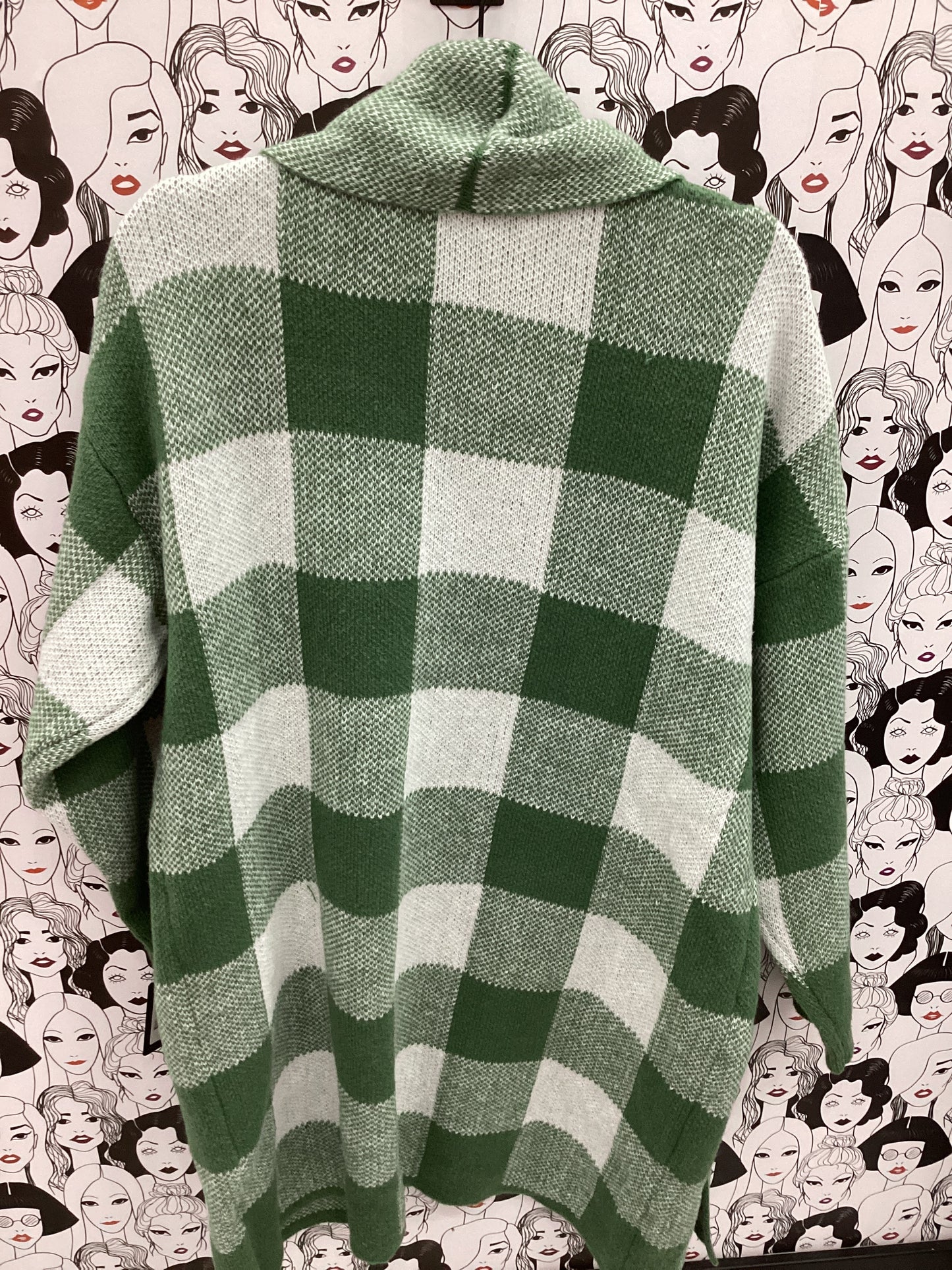 Checkerboard cardigan