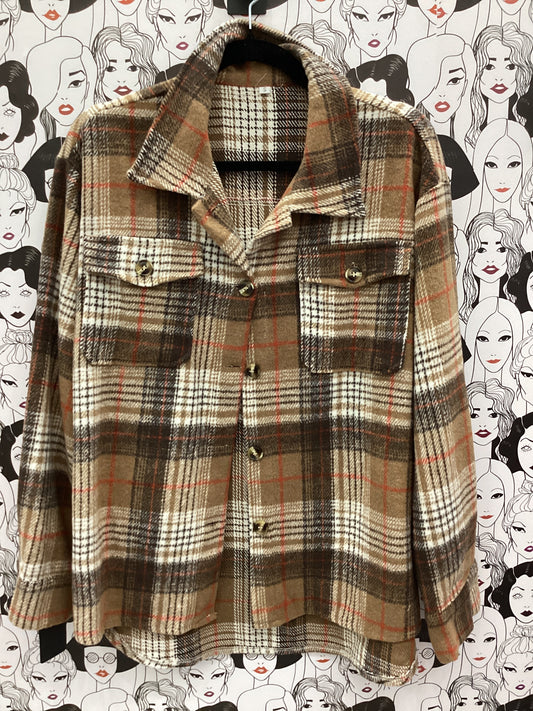 Brown Flannel Button Up