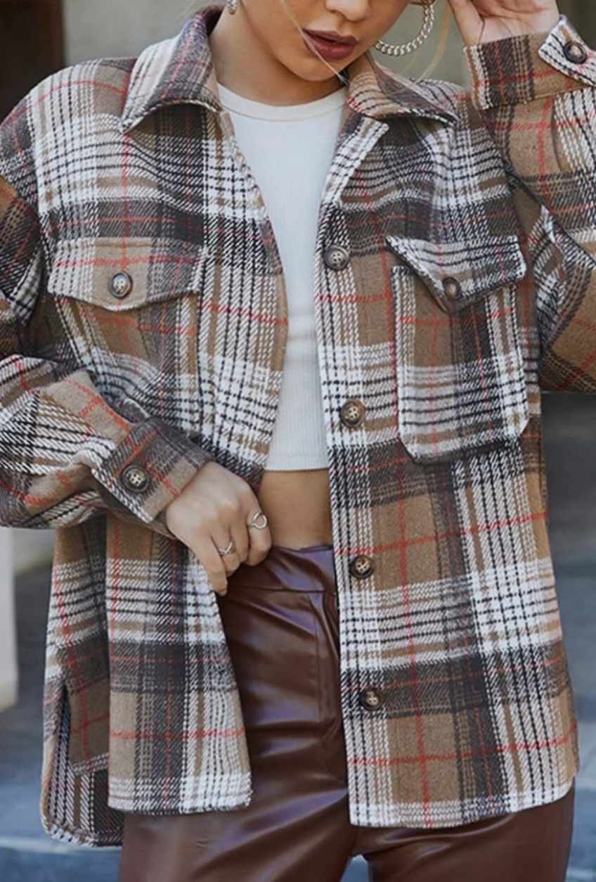 Brown Flannel Button Up