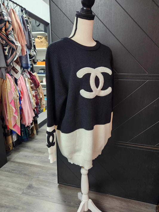 Chanel Two Tone Sweater