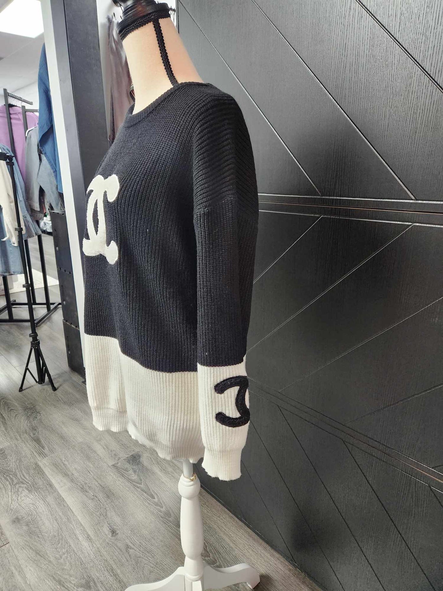 Chanel Two Tone Sweater