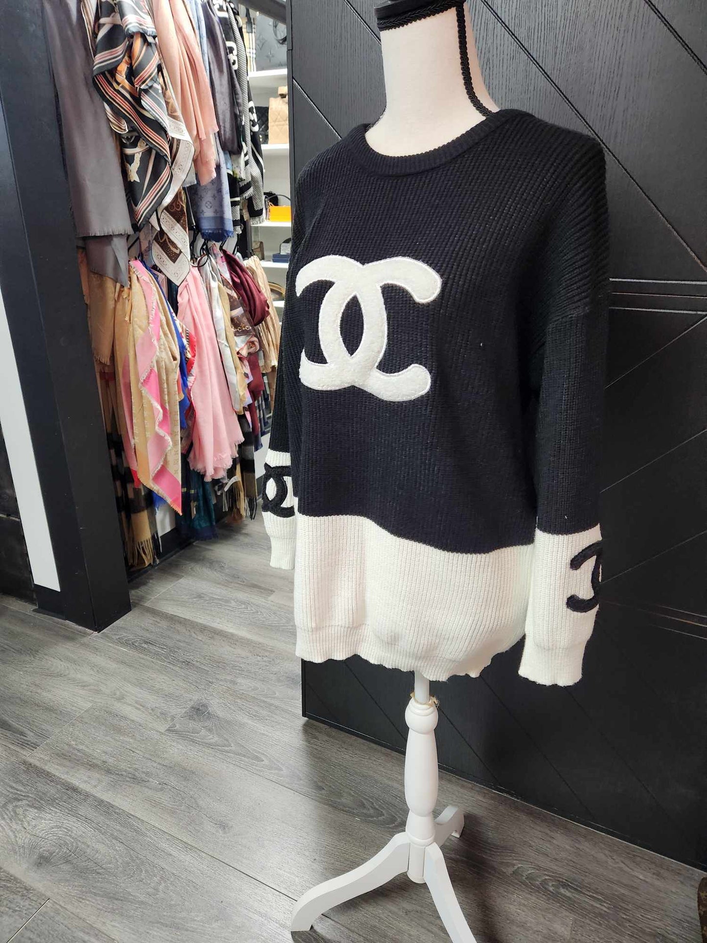 Chanel Two Tone Sweater