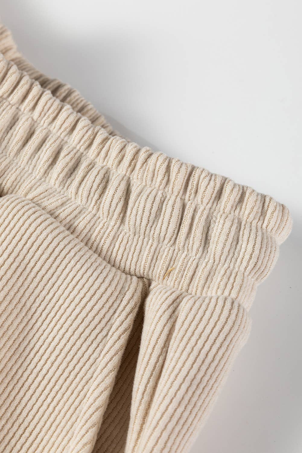 Drawstring Pullover Hoodie and High Waist Pants Corduroy Set: LEOPARD BROWN / Missy / S