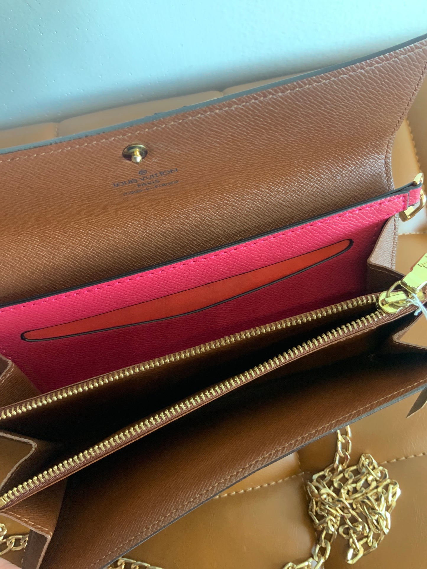 USED Authentic Louis Vuitton wallet turned into a crossbody