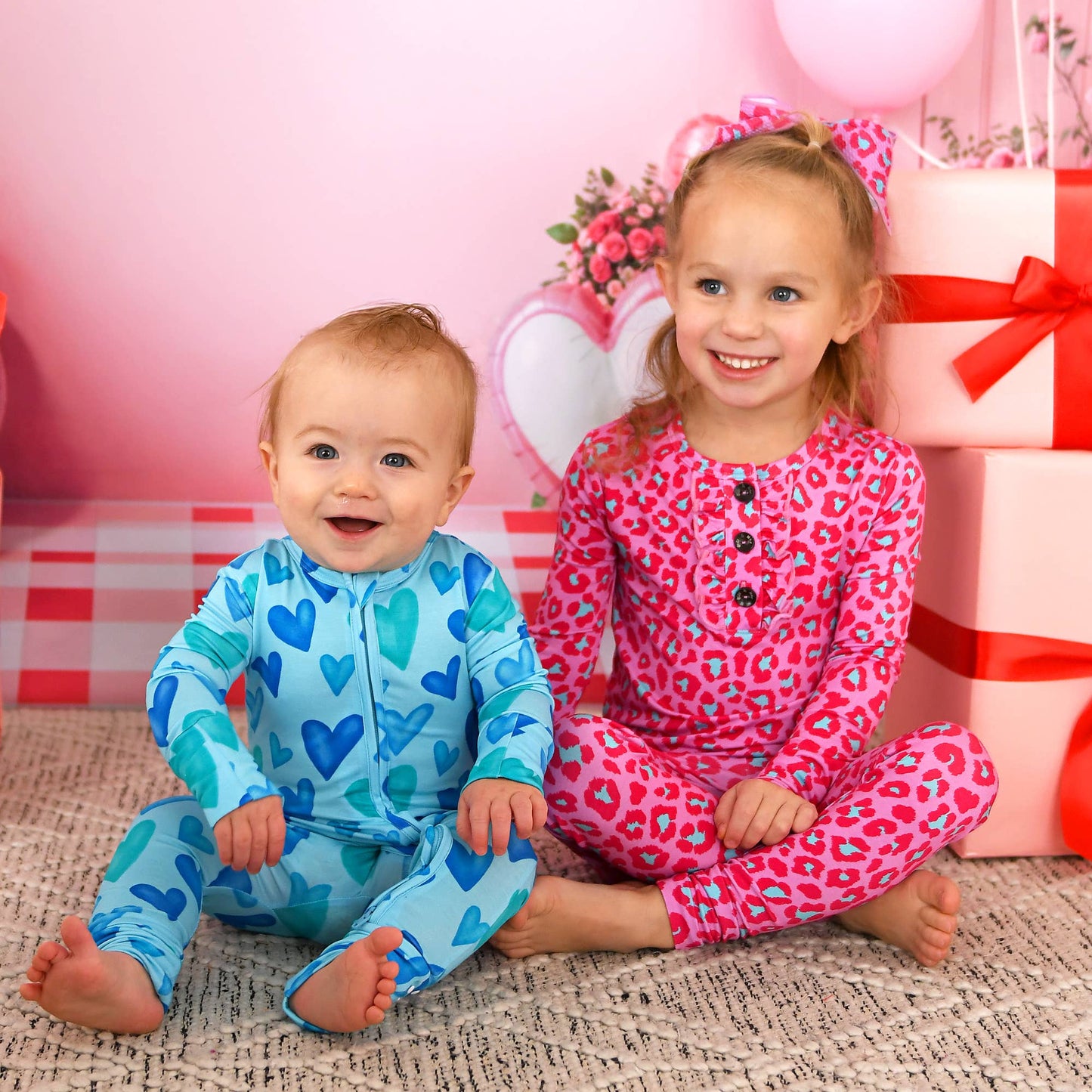 Cruz ZIP Valentines Day Bamboo One Piece Two Way Zipper Baby: 3-6m