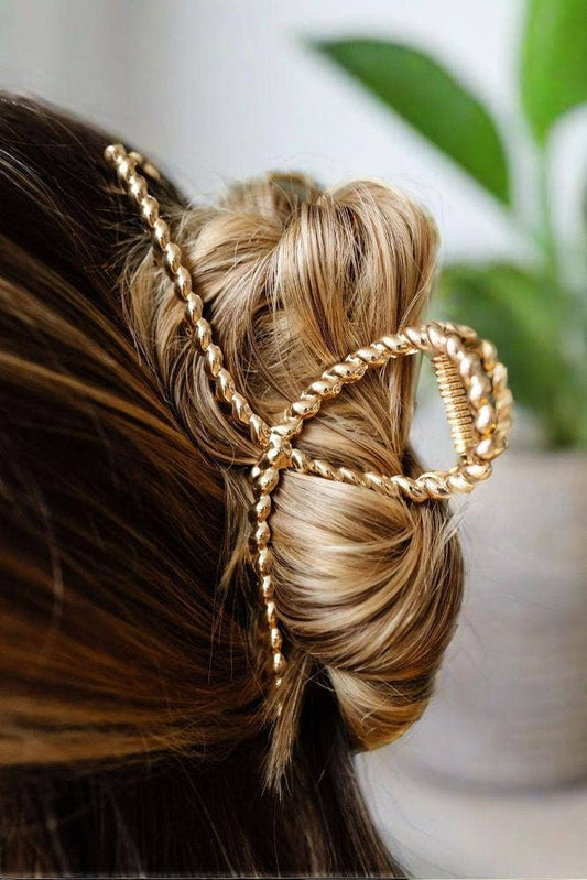 Twist Large Alloy Hair Clip Gifts: Gold / Medium