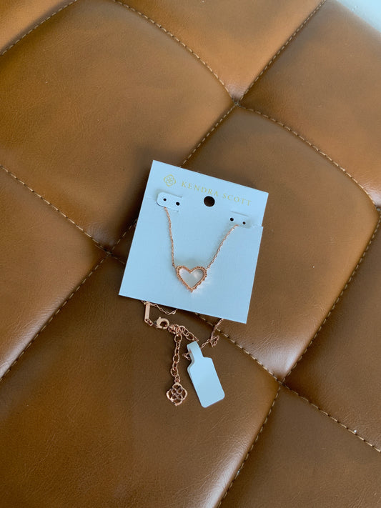 Rose gold heart necklace