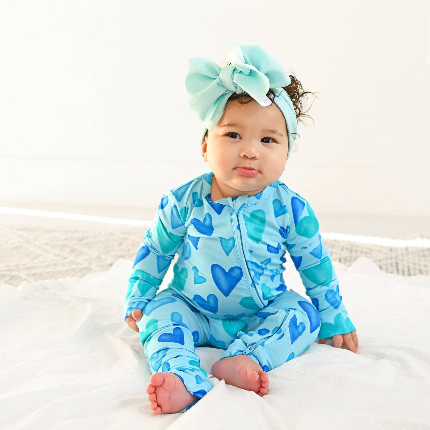 Cruz ZIP Valentines Day Bamboo One Piece Two Way Zipper Baby: 3-6m