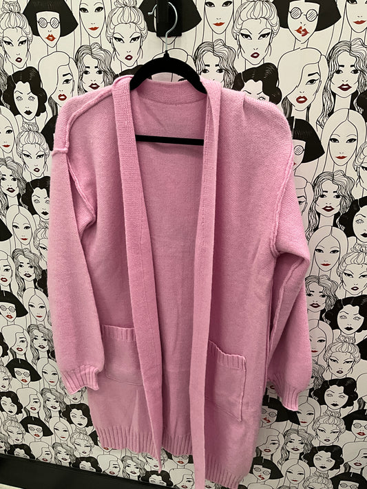 Full length fleece cardigan