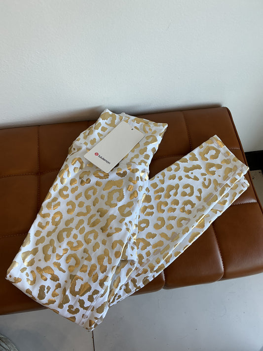 White/Gold Leopard Leggings