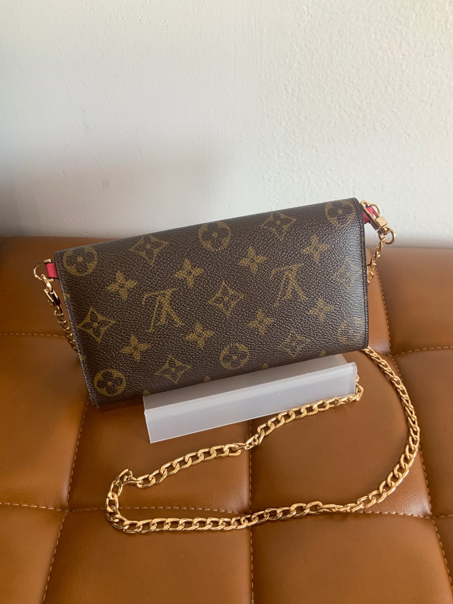 USED Authentic Louis Vuitton wallet turned into a crossbody