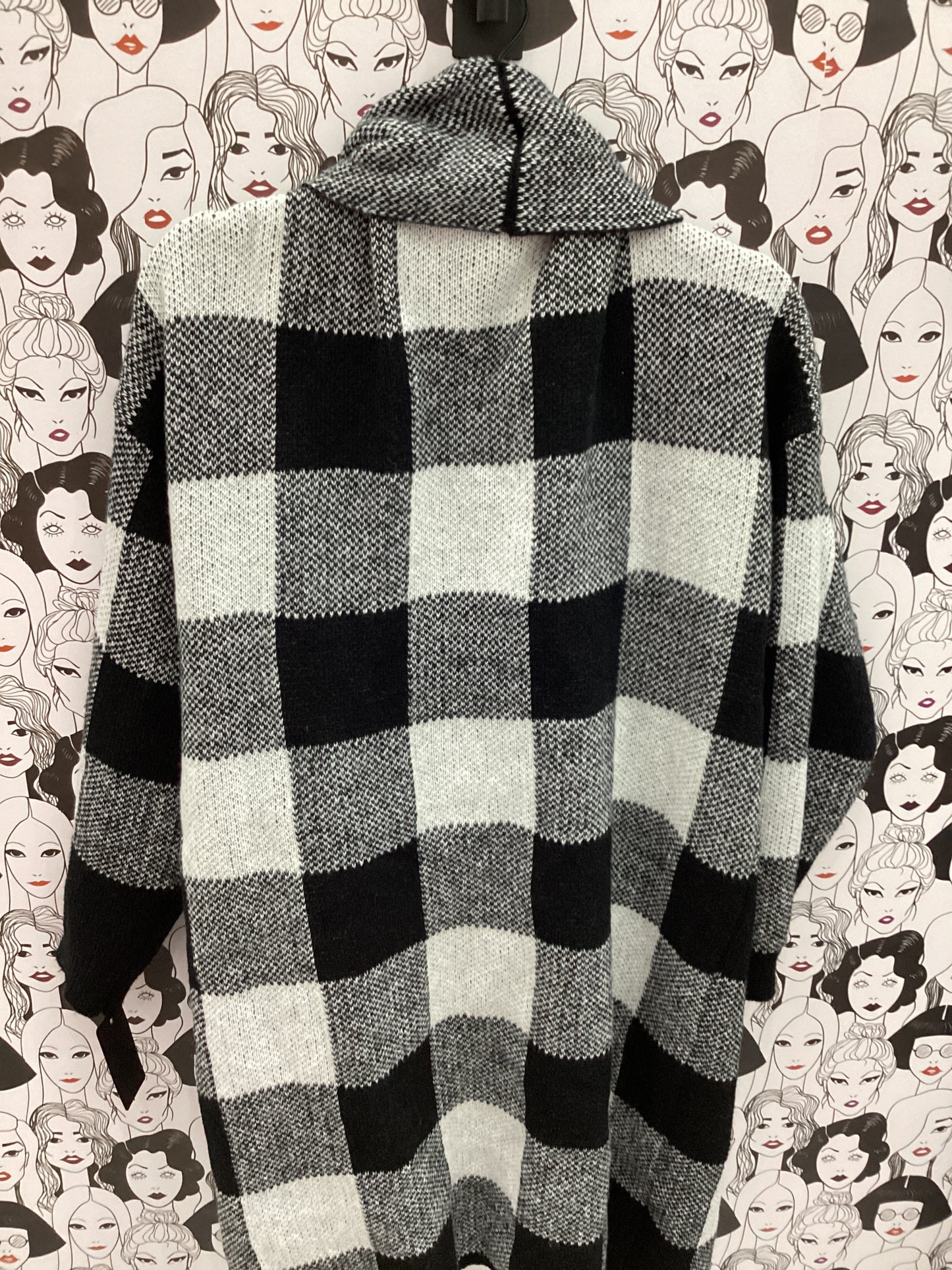 Checkerboard cardigan