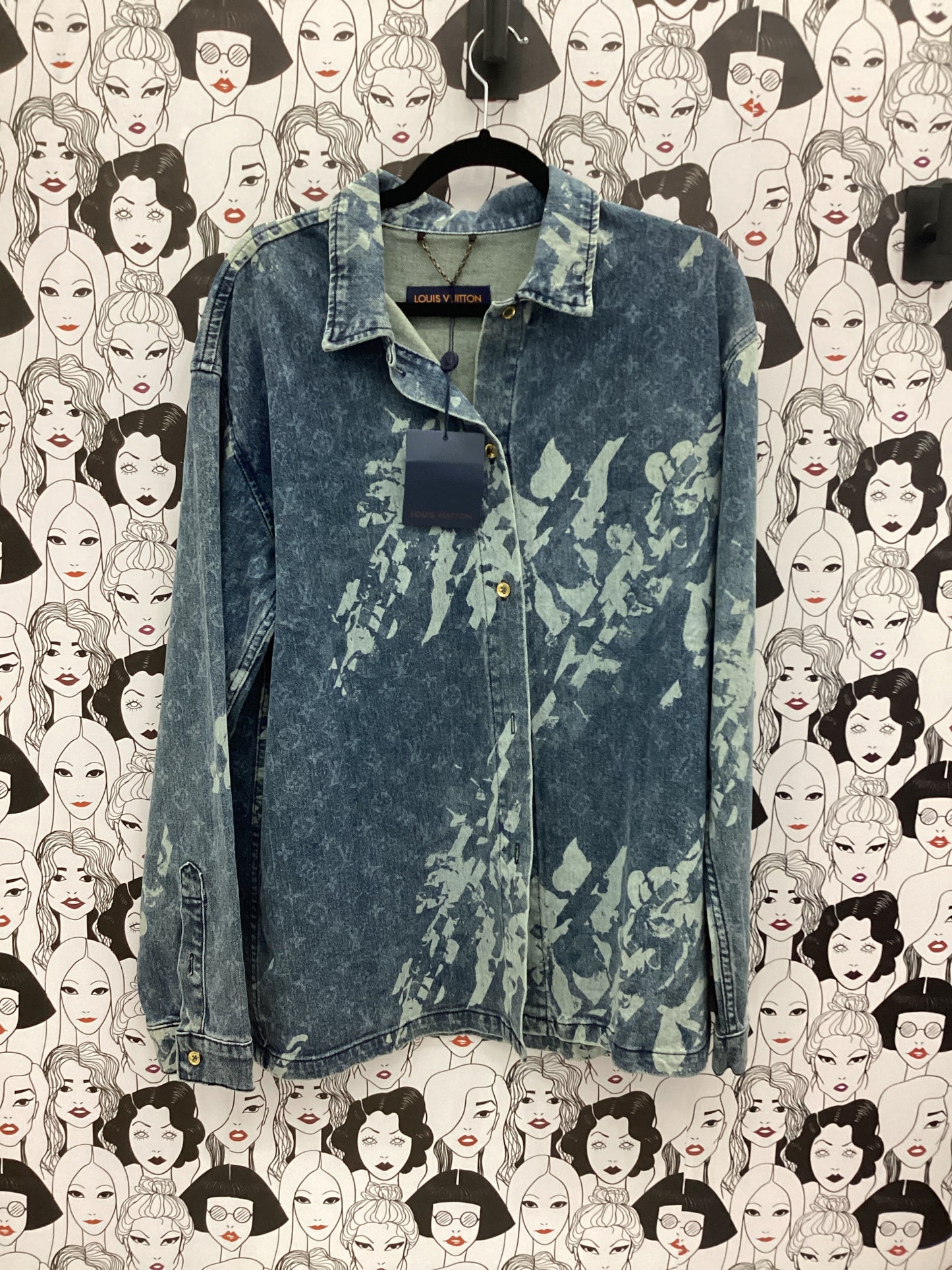 Luxury denim top