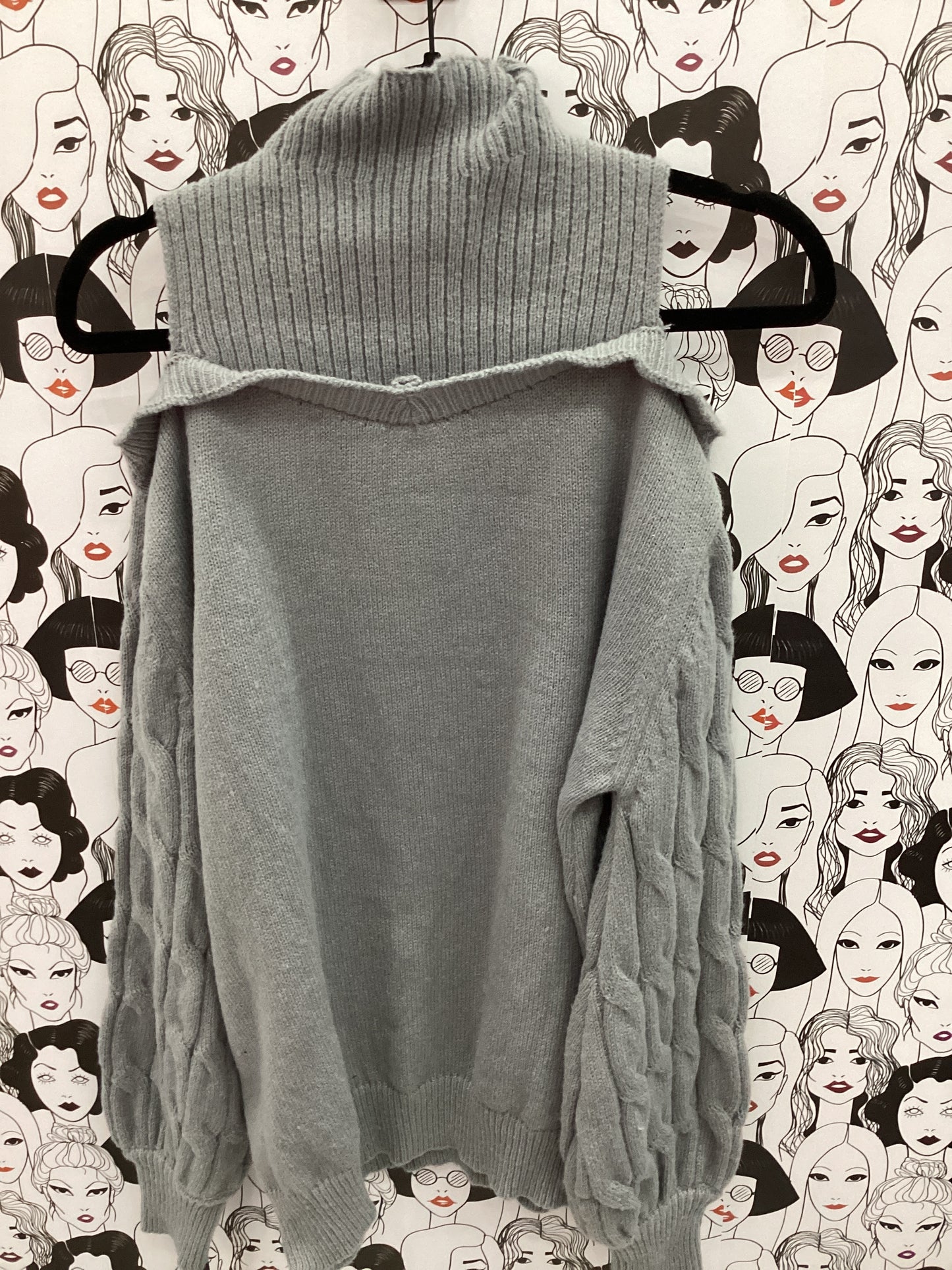 Cold shoulder knit top