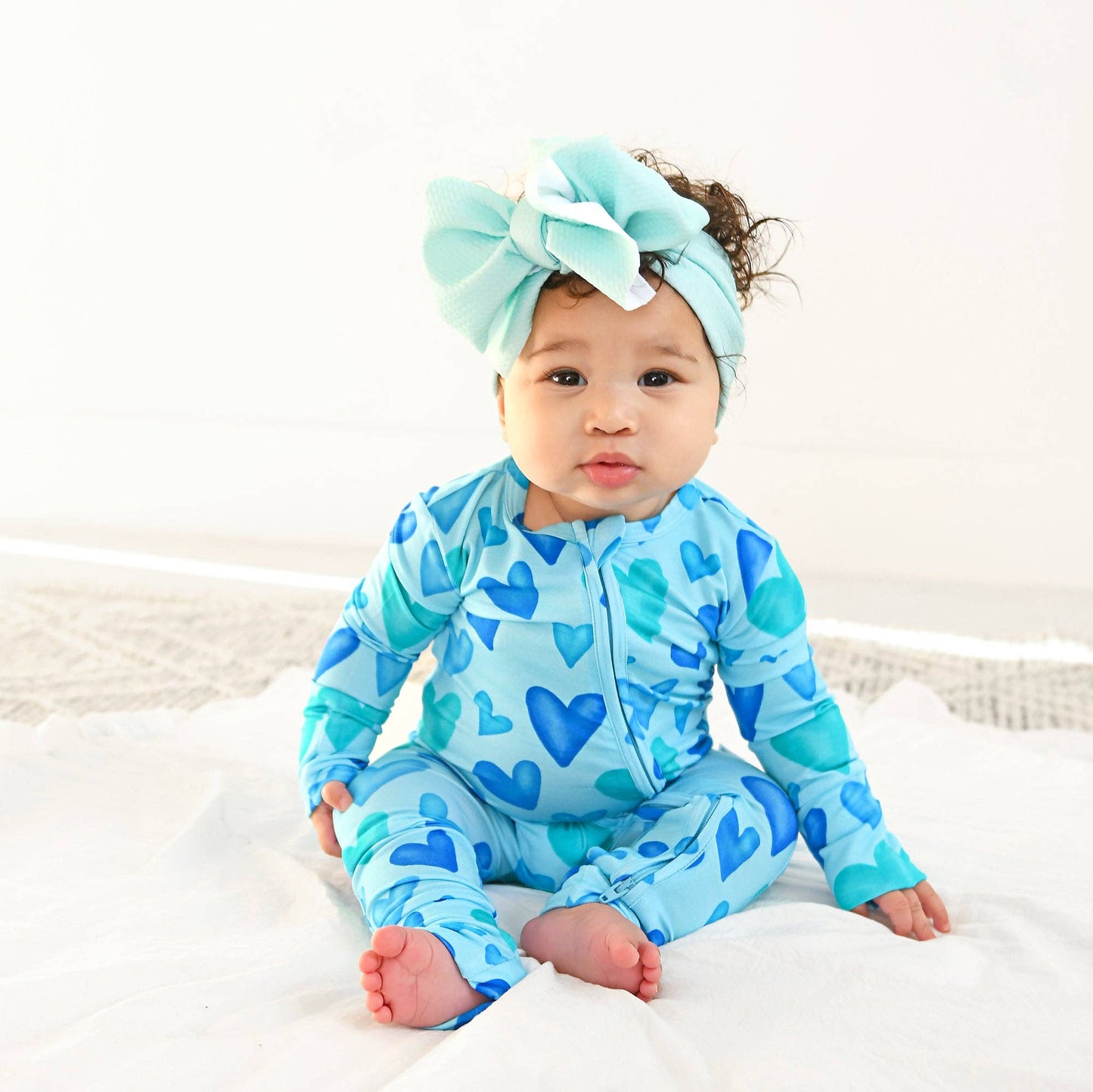 Cruz ZIP Valentines Day Bamboo One Piece Two Way Zipper Baby: 3-6m